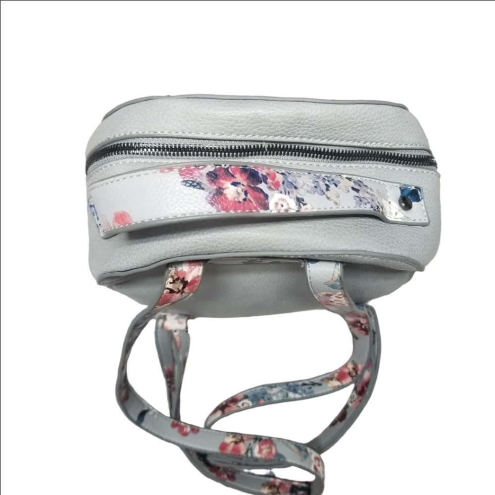 Celine Dion Light Gray Floral Mini Backpack - Picture 8 of 12